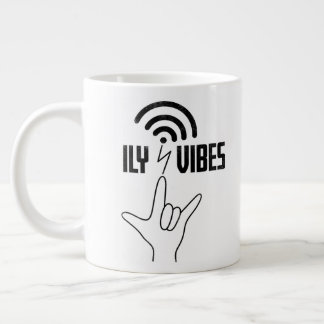ILY Vibes - ASL Design Large Coffee Mug