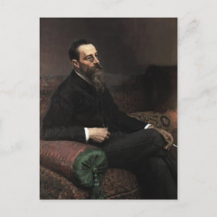 Ilya Repin- Portrait of Composer Nikolay -Korsakov Postcard