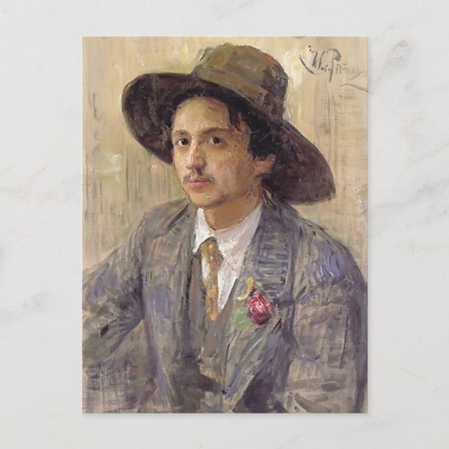 Ilya Repin-Portrait of the painter Isaak Brodsky Postcard (Front)