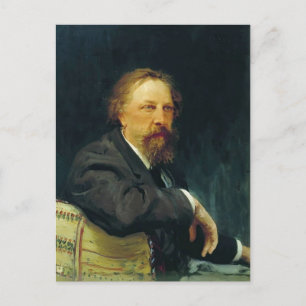 Ilya Repin- Portrait of the writer Aleksey Tolstoy Postcard