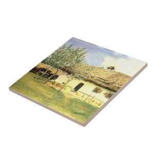 Ilya Repin- Ukrainian peasant house Ceramic Tile