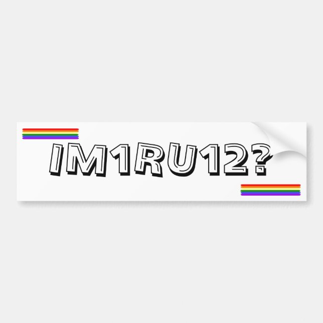 IM1RU12? BUMPER STICKER (Front)