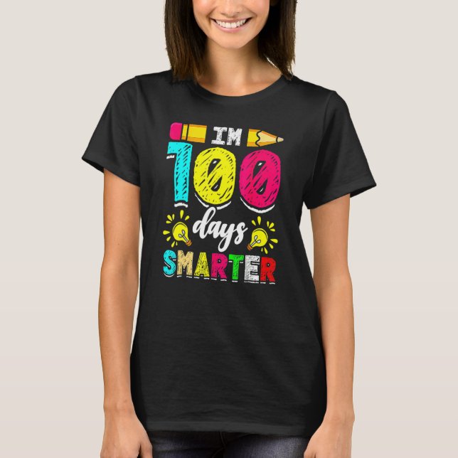 I'm 100 Days Smarter Student 100th School Day Chal T-Shirt (Front)