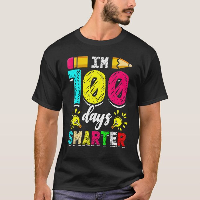I'm 100 Days Smarter Student 100th School Day Chal T-Shirt (Front)