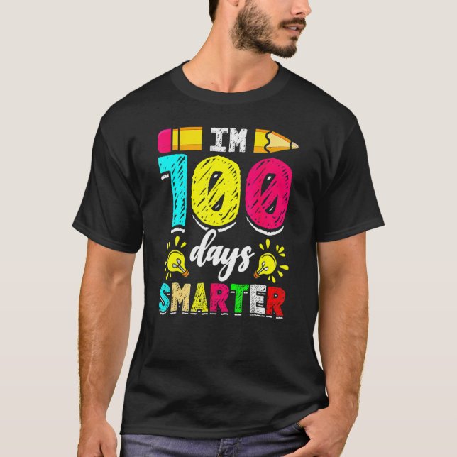 I'm 100 Days Smarter Student 100th School Day Chal T-Shirt (Front)