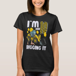 I'm 10 And Digging It 10 Years Boys 10th Birthday T-Shirt