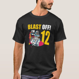 I'm 12 Astronaut Planet Spaceship Happy Birthday T-Shirt