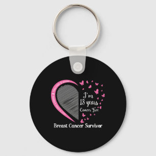 I'm 13 Years Cancer Free Breast Cancer Survivor Fa Key Ring