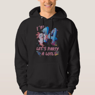 I'm 14 Years Old Let's Party A Lotl Axolotl 14 Th  Hoodie