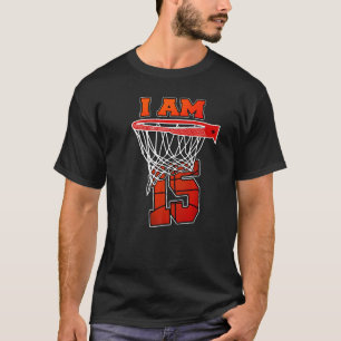 I'm 15 Basketball Theme Birthday Party Celebration T-Shirt