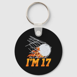 I'm 17 Lacrosse Net Sports Player Teen 17th Birthd Key Ring