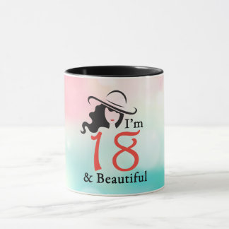 I'm 18 and beautiful mug - LRG