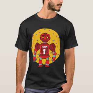 Im 1 Birthday Themed Robot T-Shirt