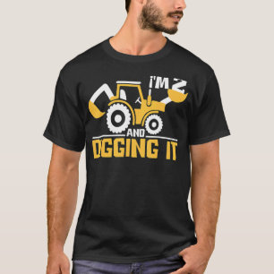 Im 2 And Digging It Boy 2 Year Old 2nd Birthday Co T-Shirt