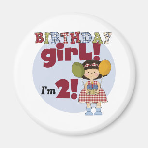 I'm 2 Birthday Girl T-shirts and Gifts Magnet