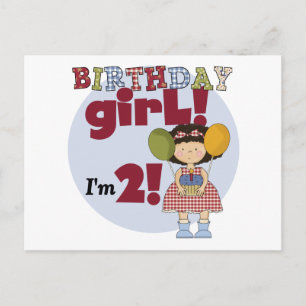 I'm 2 Birthday Girl T-shirts and Gifts Postcard