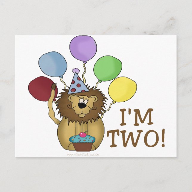 I'm 2 (lion) postcard (Front)