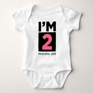 I'm 2 Months Old Pink Baby Bodysuit