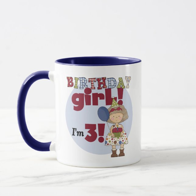 I'm 3 Birthday Girl Tshirts and Gifts Mug (Left)