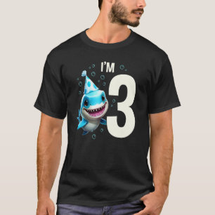 I'm 3 Years Old Cute Shark Fish Child Boy Girl 3rd T-Shirt