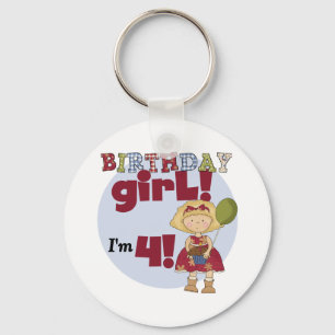 I'm 4 Birthday Girl T-shirts and Gifts Key Ring