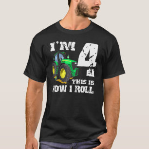 I'm 4 Farm Barnyard Tractor 4th Birthday Party T-Shirt