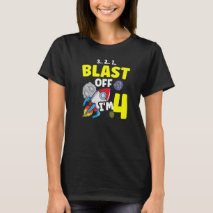 I'm 4 Science Future Scientist Happy Birthday Pre T-Shirt
