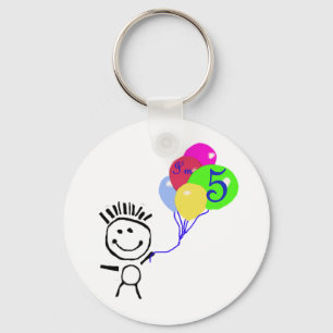 I'm 5 stick figure key ring
