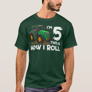 I'm 5th This Is How I Roll Farm Tractor Farmer Fam T-Shirt