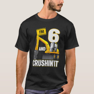 I'm 6 And Digging It Construction Excavator 6th Bi T-Shirt