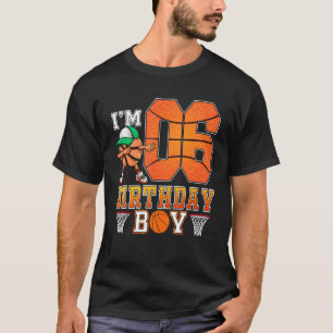 I'm 6 Years Old 6th Birthday Boy Basketball T-Shirt