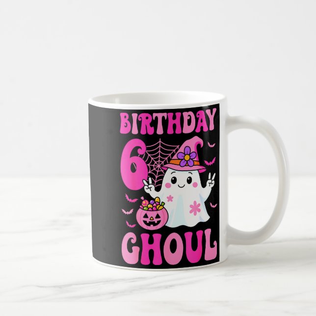 I'm 6 Years Old Girls Cute Ghost It's My 6th Birth Coffee Mug (Right)