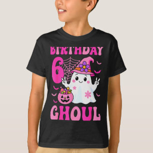 I'm 6 Years Old Girls Cute Ghost It's My 6th Birth T-Shirt