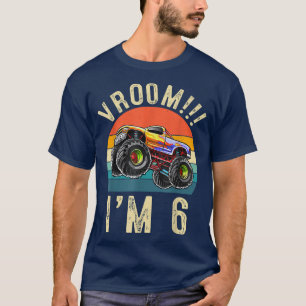 I'm 6 Years Old Vroom 6th Birthday Party Truck Car T-Shirt