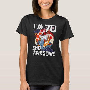 I'm 70 And Awesome Japanese Carp Koi Fish Birthday T-Shirt