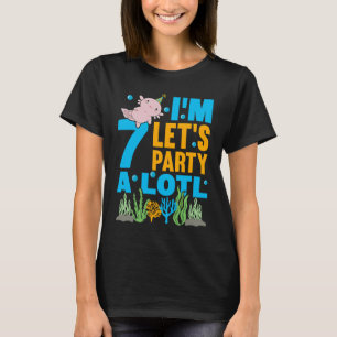 I'm 7 bday Axolotl party cute 7th Birthday Kids Ax T-Shirt