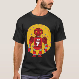 Im 7 Birthday Themed Robot T-Shirt