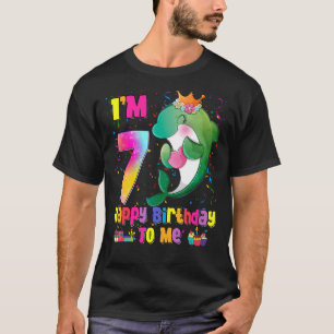I'm 7 Years Old  7th Birthday Girls Teens  Dolphin T-Shirt