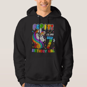 I'm 7 Years Old 7th Birthday Unicorn Girls Pop It  Hoodie