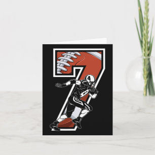 I'm 7 Years Old Football Player 7th Birthday Boys Card