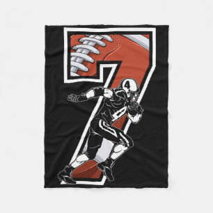 I'm 7 Years Old Football Player 7th Birthday Boys Fleece Blanket