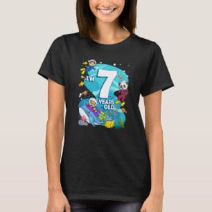 I'm 7 Years Old Ocean Scuba Diver Land Animals Bir T-Shirt