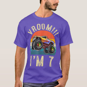 I'm 7 Years Old Vroom 7th Birthday Party Truck Car T-Shirt