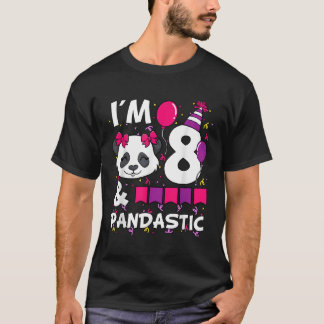 I'M 8 Pandastic Py 8Th Bday Celebration T-Shirt