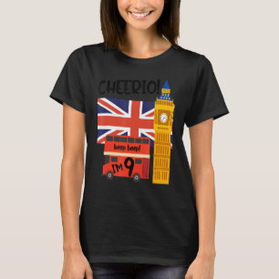 I'm 9 9th Birthday British London Theme United Kin T-Shirt