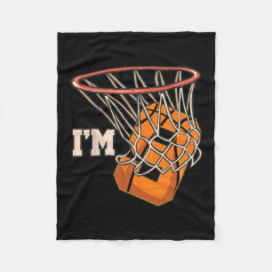 I'm 9 Sketll Theme Birthday Party Celebration 9th Fleece Blanket