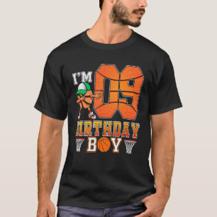 I'm 9 Years Old 9th Birthday Boy Basketball T-Shirt