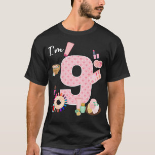Im 9th Birthday Spa Nail Polish Makeup 9 Year Old T-Shirt