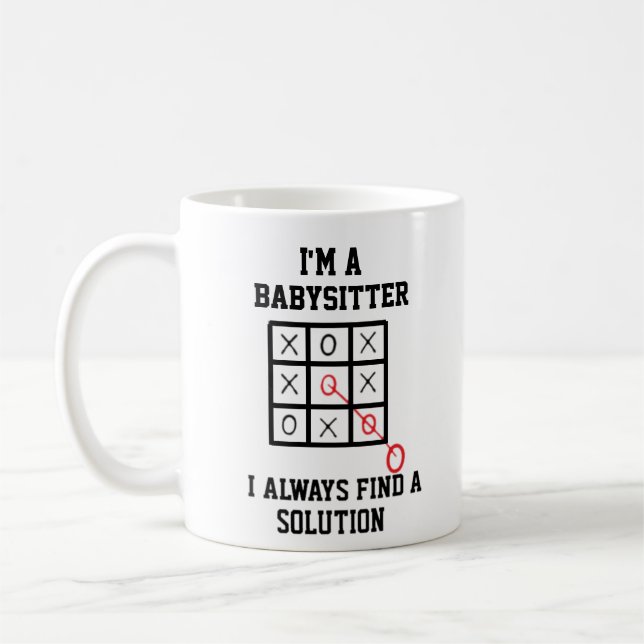 Im A Babysitter I Always Find A Solution Mug (Left)