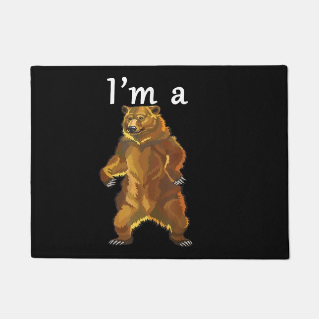 I'm a Bear Grizzly and Brown Bears Doormat (Front)